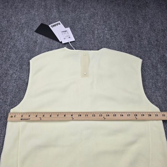 RAINS Vest Unisex Medium Yellow Breathable Insulated Water Repellent Fleece - Picture 5 of 16